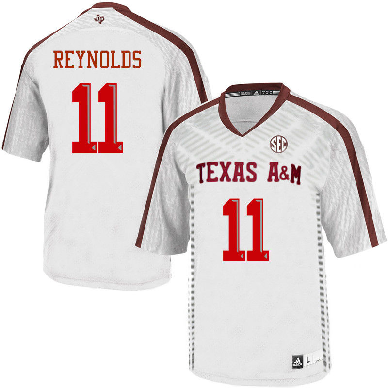 Men #11 Josh Reynolds Texas A&M Aggies College Football Jerseys-White